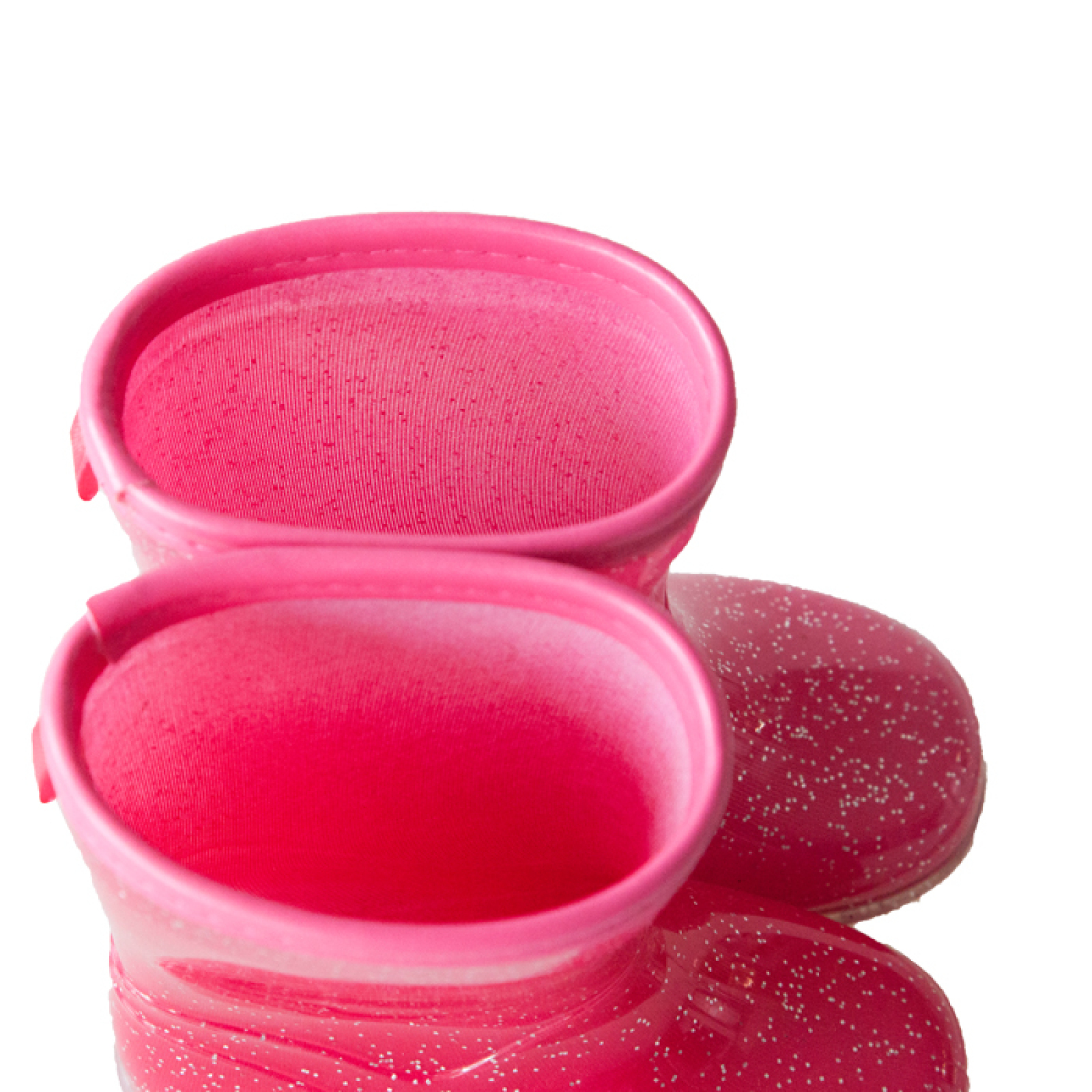 Girls Pink PVC Glitter PVC Rain Boots