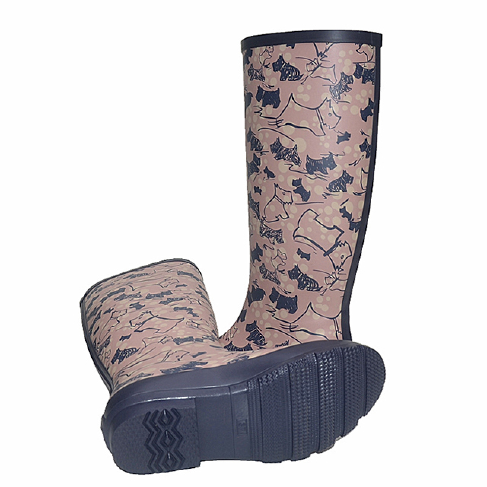 Fashion Waterproof High Women Boots Rubber Rain Shoes with Buckles for Ladies