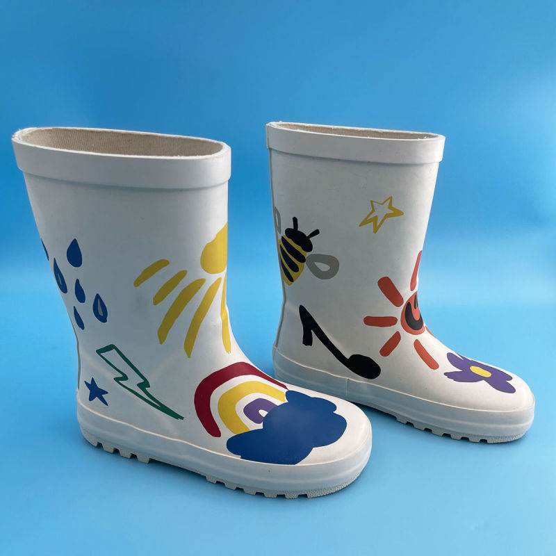 Midi Waterproof Kids Rubber Boots Customized Kids Gumboots Wholesale 100% Natural Rubber Boots
