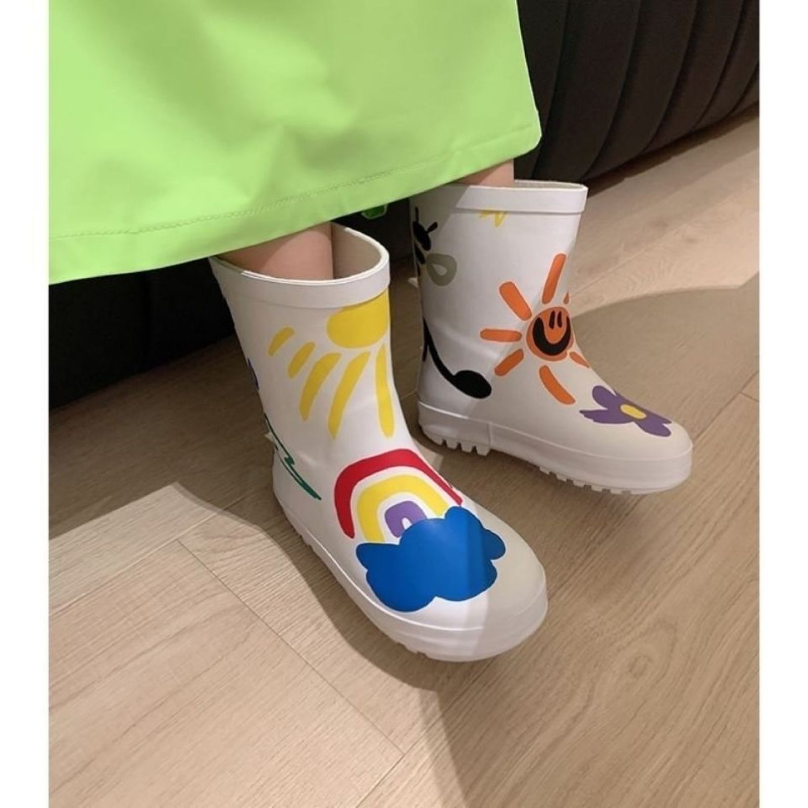 Midi Waterproof Kids Rubber Boots Customized Kids Gumboots Wholesale 100% Natural Rubber Boots