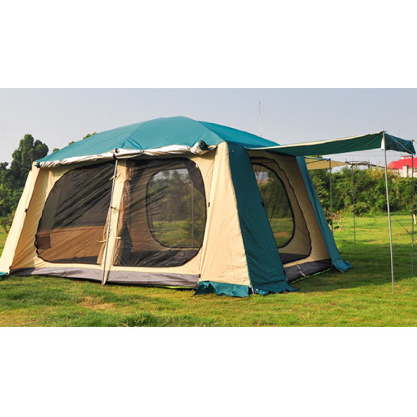 Customized Fashionable 8 Person Waterproof Two Rooms Camping Tent Family Traveling Large Space Field Outdoor Tent Wholesale