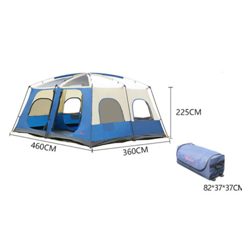 Customized Oxford Cloth Thickened Waterproof Outdoor Tent Double Bedroom  Camping Tent Wholesale