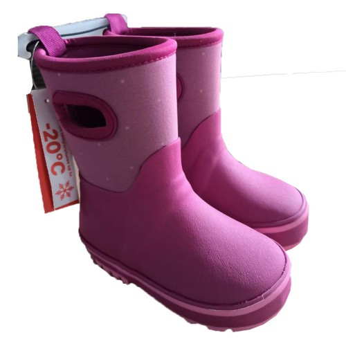 Kids and Toddler New Design Children Rubber Neoprene Winter Boot Kids Snow Rain Boots For Retail and Wholesales