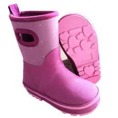 Kids and Toddler New Design Children Rubber Neoprene Winter Boot Kids Snow Rain Boots For Retail and Wholesales