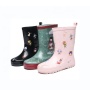 Customized Waterproof Wellies Gumboots Kids Rubber Rain Boots with Printing