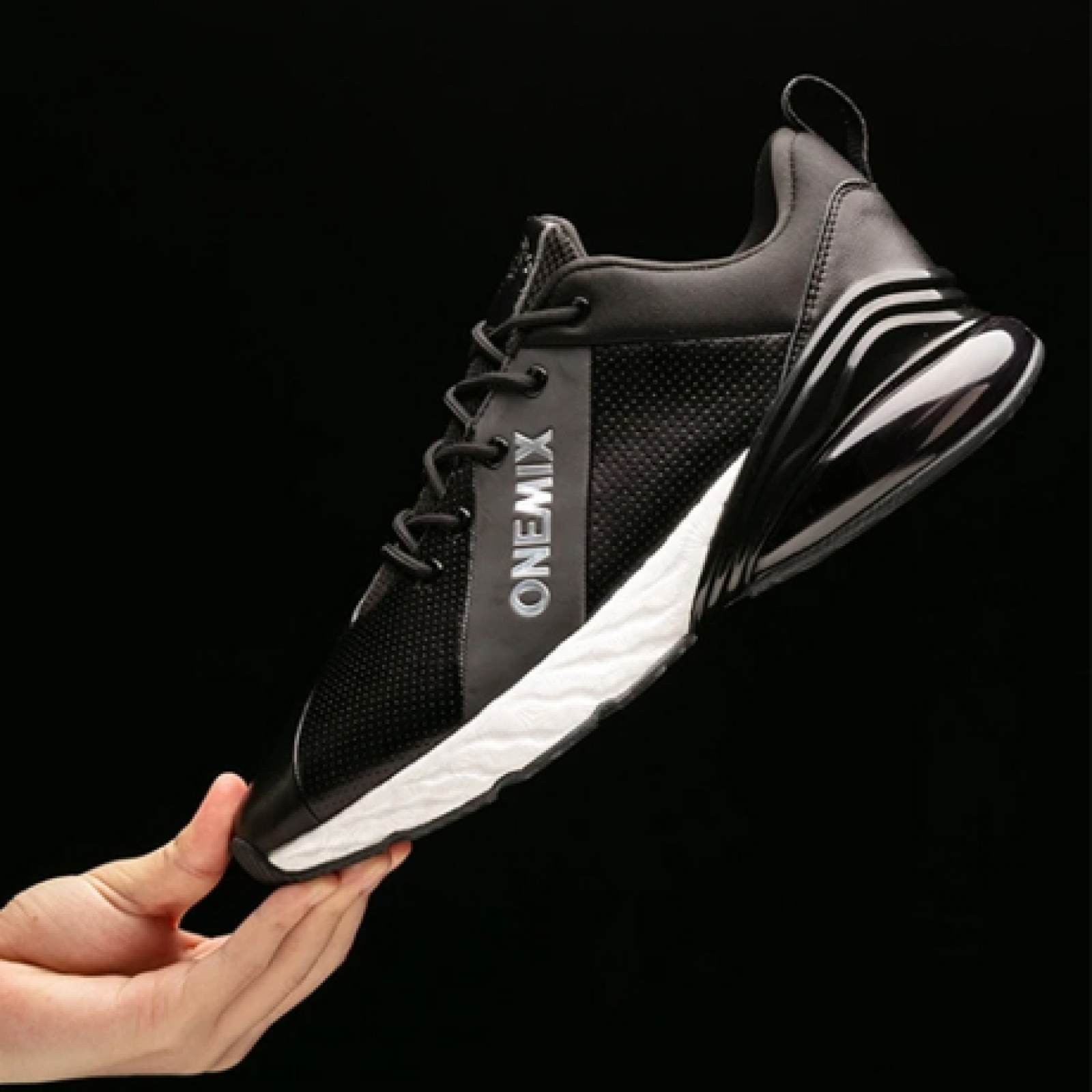 ONEMIX Winter Sneakers for Men Running Shoes Sports Outdoor Jogging Shoes Air Cushion Retro Walking Sneaker Casual Leather Shoes