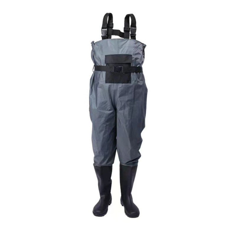 Wholesale Fashion Mens Waterproof Nylon And PVC Bootfoot Fly