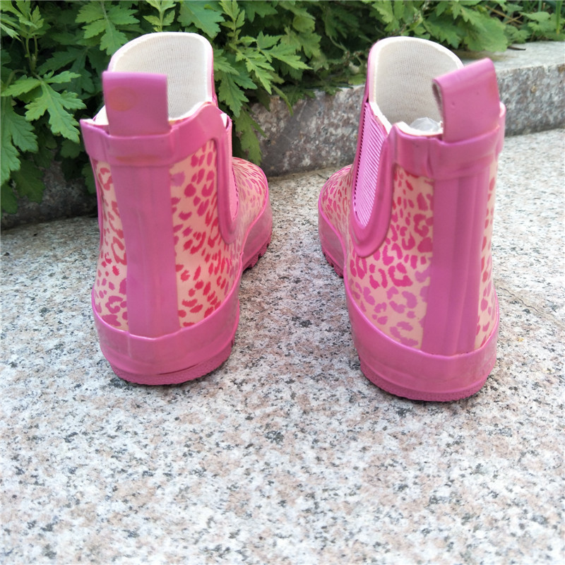 Wholesale Children's Ankle Rain Boots Waterproof Baby Rain Boots Fashion Printed Rubber Shoes