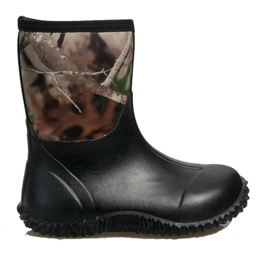 Kids Fashion Camo Neoprene Waterproof Rubber Rain Boots