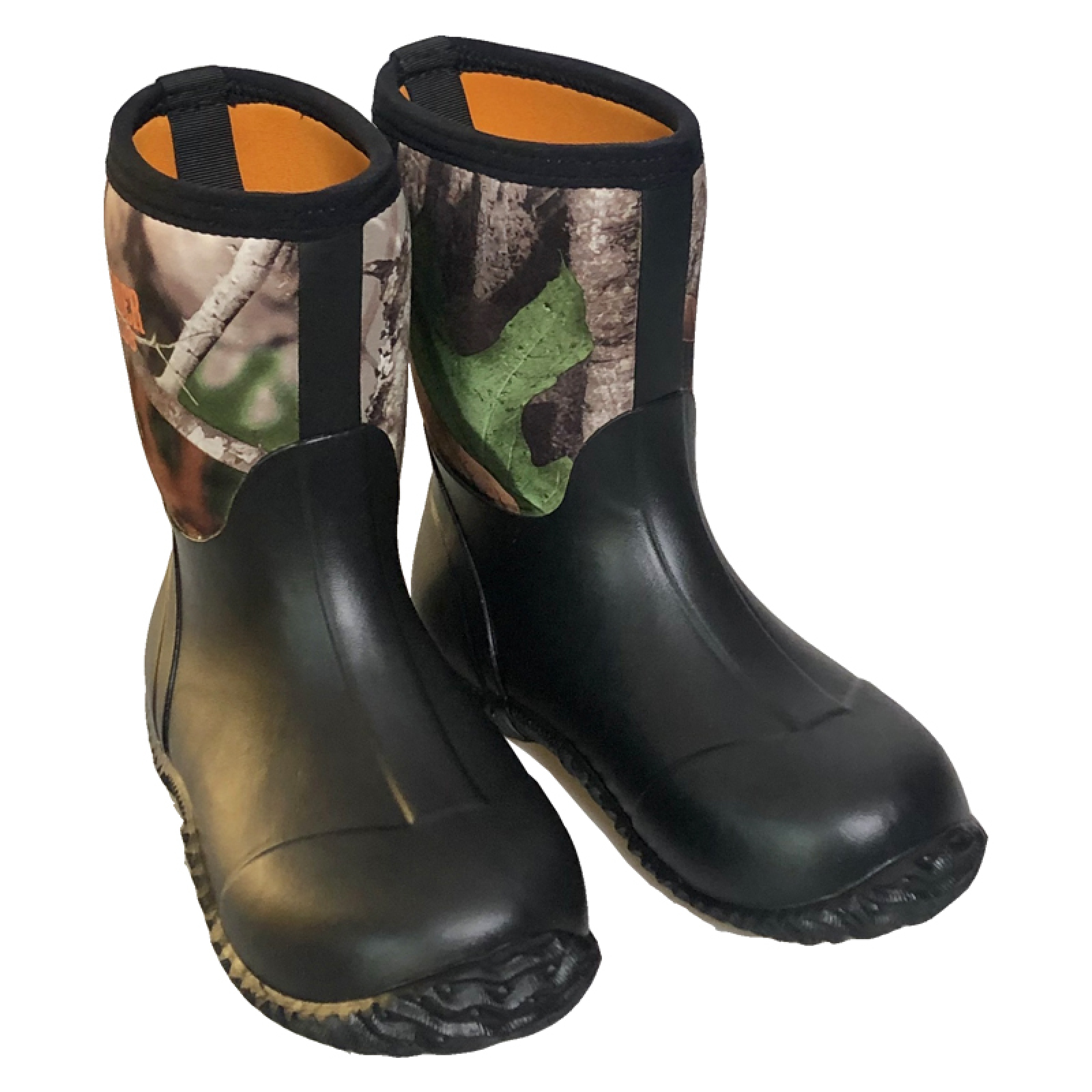 Kids Fashion Camo Neoprene Waterproof Rubber Rain Boots