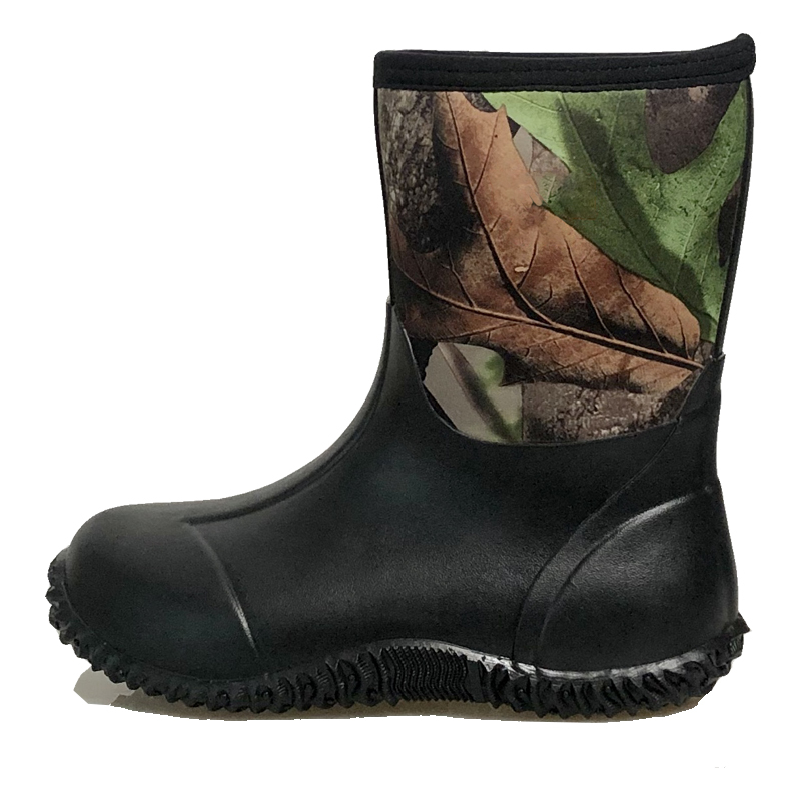 Kids Fashion Camo Neoprene Waterproof Rubber Rain Boots