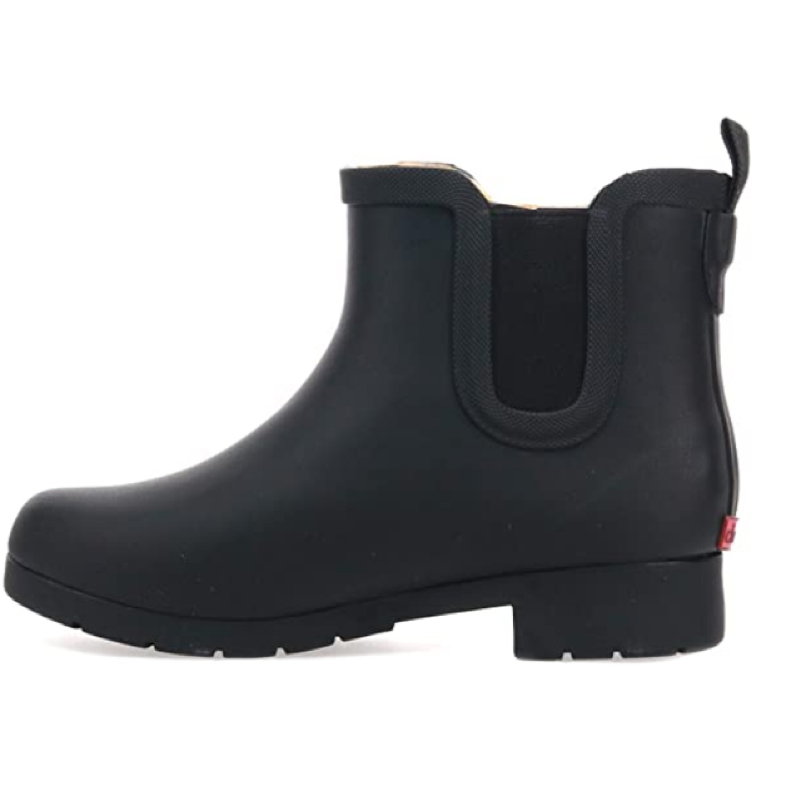 Women's Waterproof Plush Chelsea Boot Rubber Rain Boot for Winter