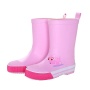 Hot Sale Pink Blue Natural Rubber Boots Kids Wellies Waterproof Children Rain Boots with Prints