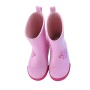 Hot Sale Pink Blue Natural Rubber Boots Kids Wellies Waterproof Children Rain Boots with Prints