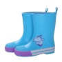 Hot Sale Pink Blue Natural Rubber Boots Kids Wellies Waterproof Children Rain Boots with Prints