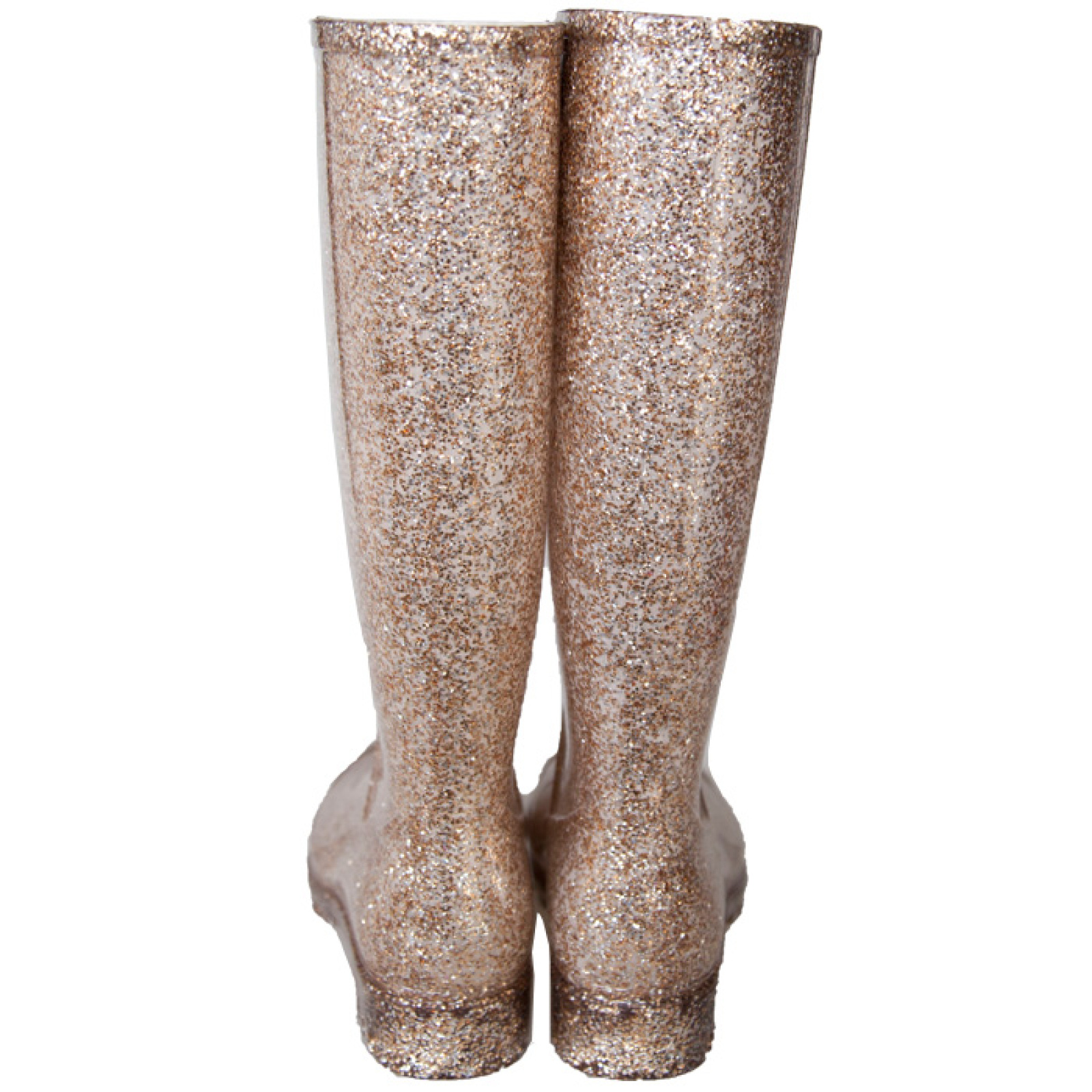 Ladies Glitter Waterproof PVC Wellington Rain Boots