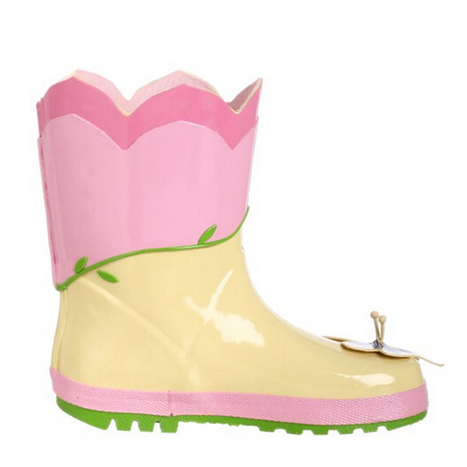 Children Kids Girls Cute Flower Print Cute Rubber Rain Boots