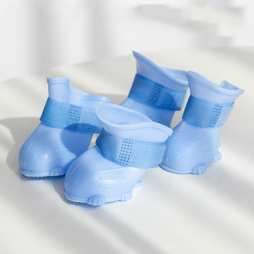 Hot'sale  Dog Boots Soft Silicone  Shoes Pet Rain Boots Non-slip Waterproof  Pet Shoes