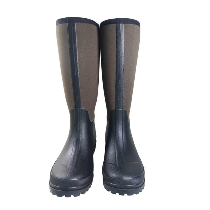 Customized Waterproof Fishing Mens Rain Boots Anti-slip Hunting Neoprene Rubber Boots For Outdoor Wholesales