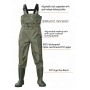 Cleated Fishing Hunting 2-Ply Nylon PVC Waterproof Boot-foot Chest Waders