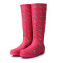 Wholesale Custom Printing Women Wellies  Waterproof Rain Boots  Anti Slip Ladies Rubber Boots