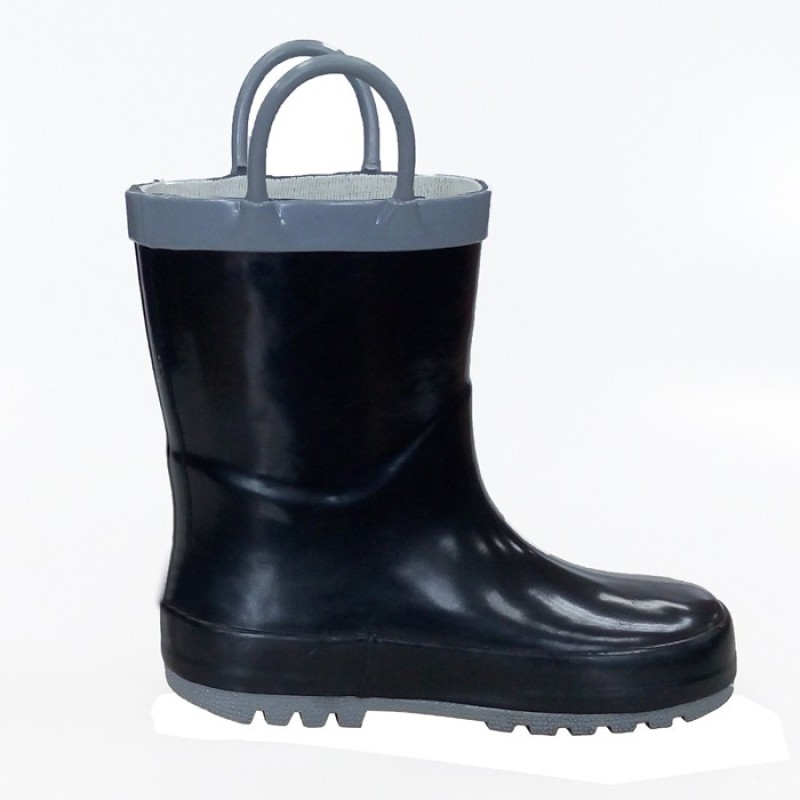 Waterproof Cute Faux Fur Lined Children's Rubber Rain Boots