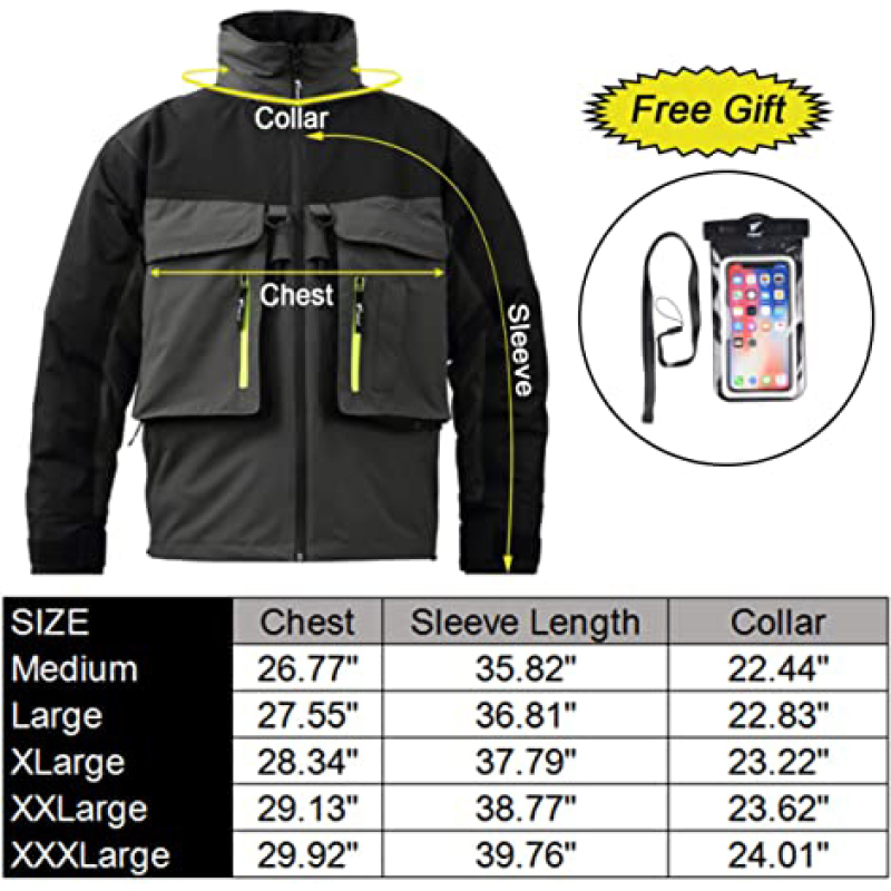 Unisex Breathable Waterproof Fishing Wading Angler Jacket
