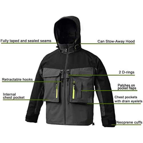 Unisex Breathable Waterproof Fishing Wading Angler Jacket