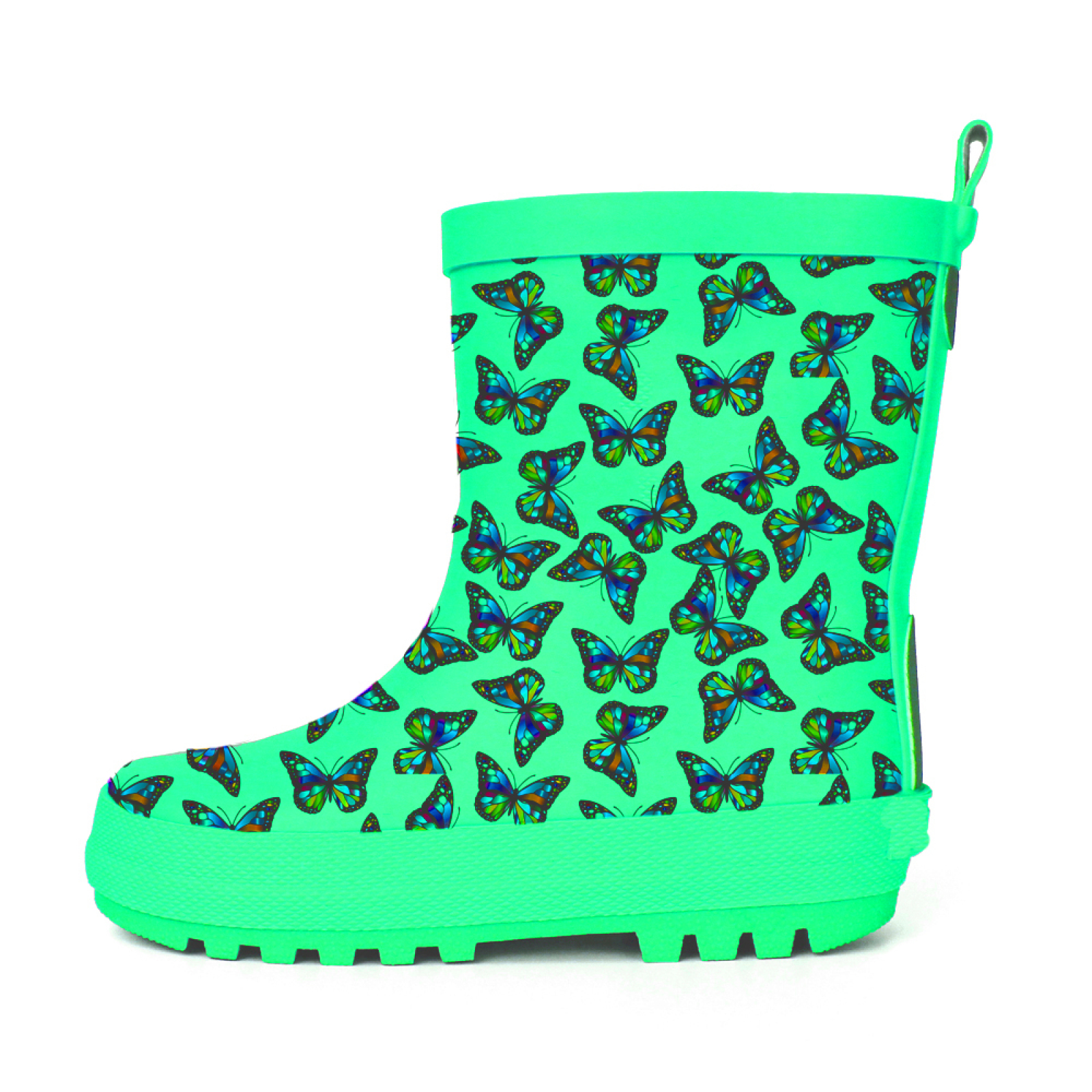 Kids butterfly Gum Boots Natural Rubber Rain Boots