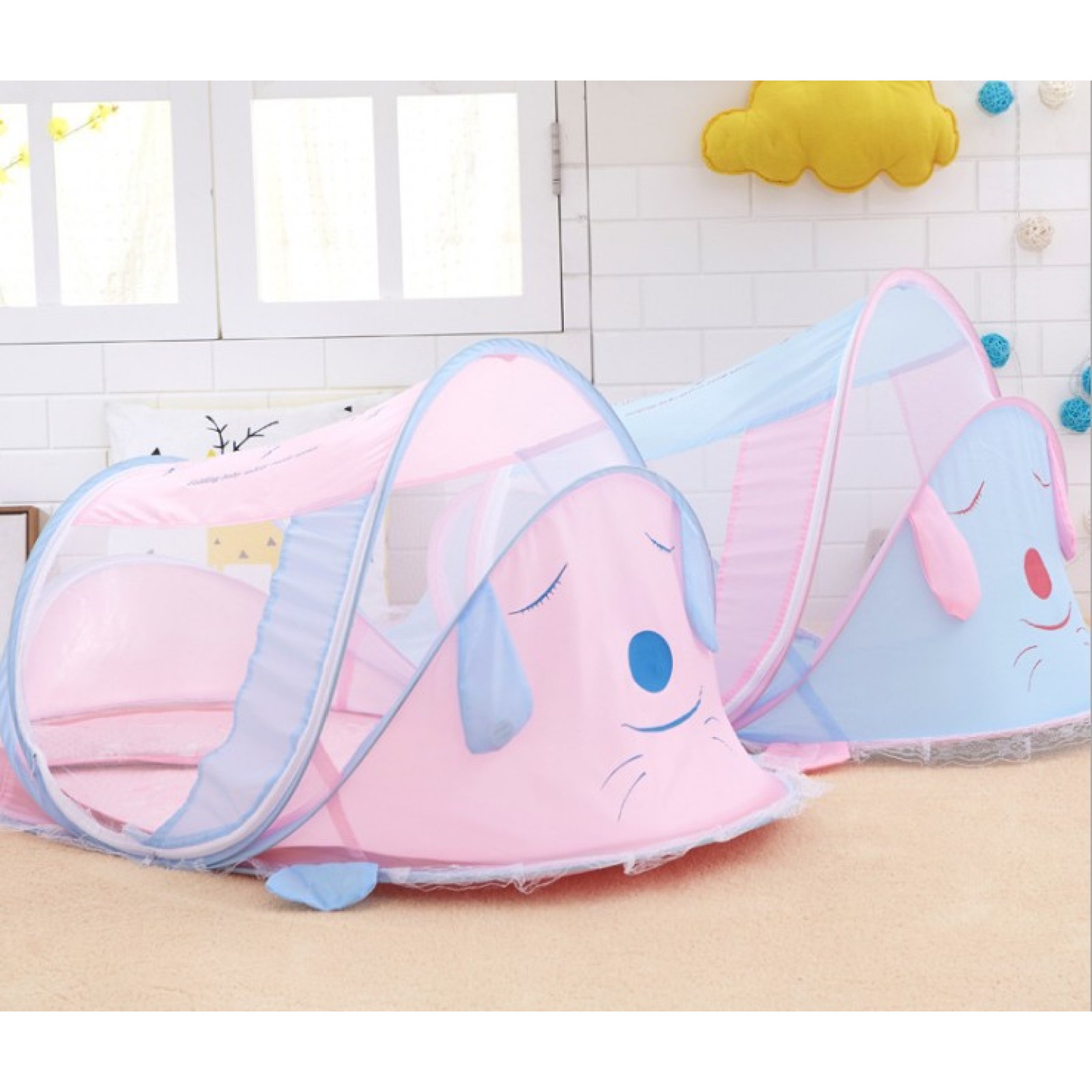 Amazon Sunproof UV Soft Baby Pop Up Tent with Mosquito Net