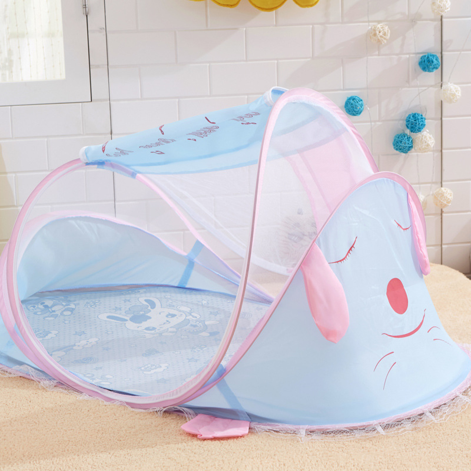 Amazon Sunproof UV Soft Baby Pop Up Tent with Mosquito Net