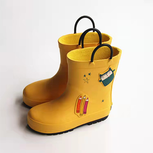 100% Waterproof Outdoor Gumboots Kids Wellies Rain Boots Kids Rubber Rain Boots With Pull-on Handles