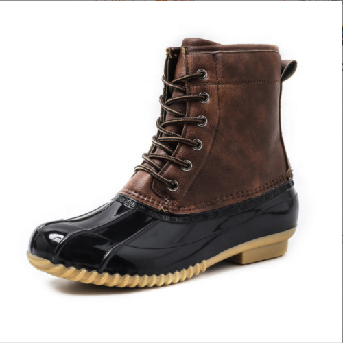 Customized Waterproof Women Rain Boots Fahion Warm Duck Boots Snow Boots with Fur