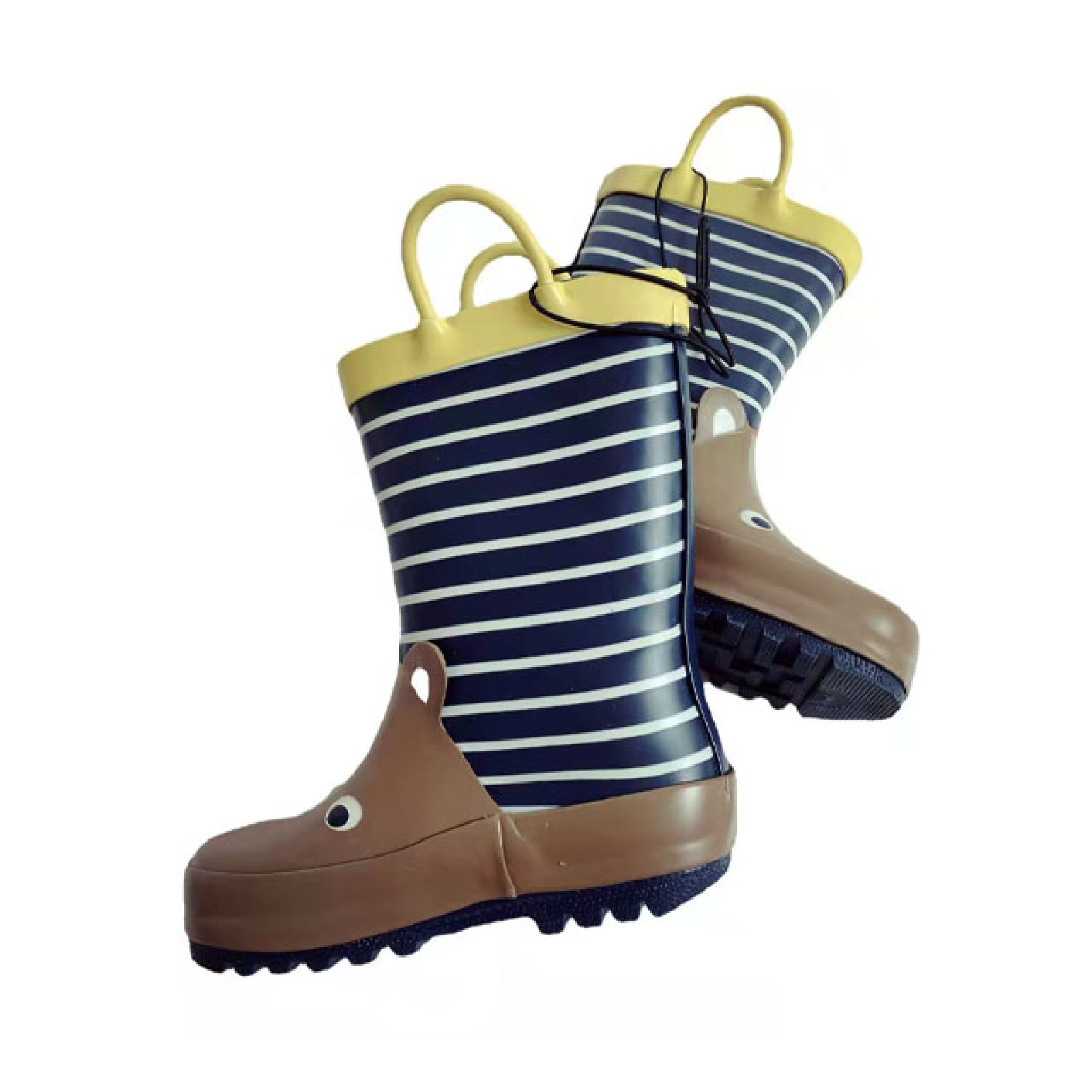 Hot Sale Anti-slip And Waterproof Cute Kids Rubber Rain Boots Wellies Rain Boots With Pull-on handles