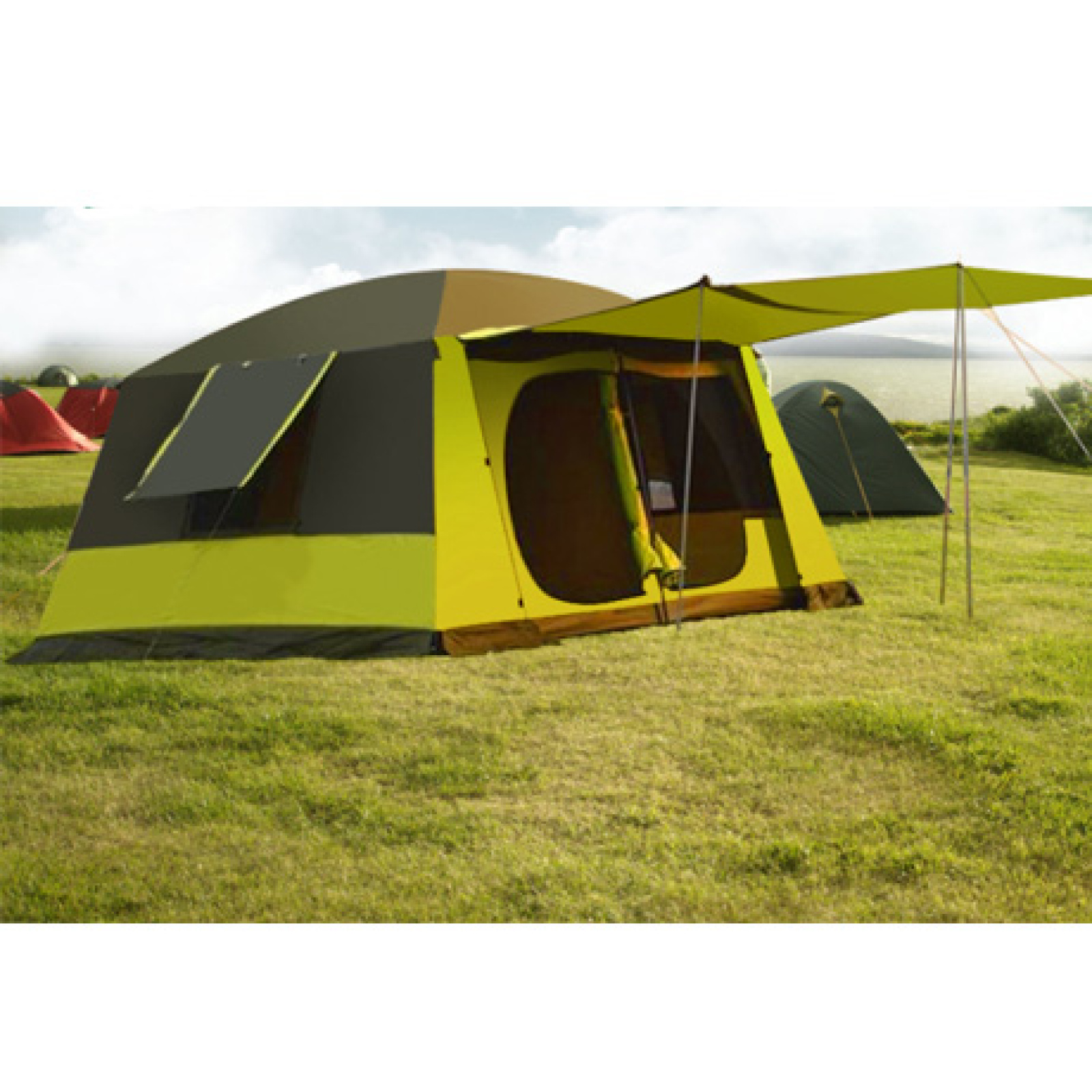Hot sale Outdoor Anti Rainstorm Tent Thickening  Breathable Field Tour Large Tent Waterproof Camping Family Cube Tent Wholesale