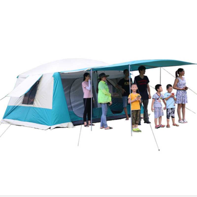 Hot sale Outdoor Anti Rainstorm Tent Thickening  Breathable Field Tour Large Tent Waterproof Camping Family Cube Tent Wholesale