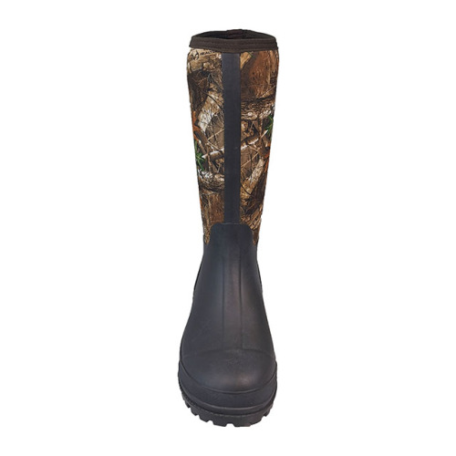 Mens Knee High Outdoor Waterproof Neoprene Camo Hunting Rubber Rain Boots