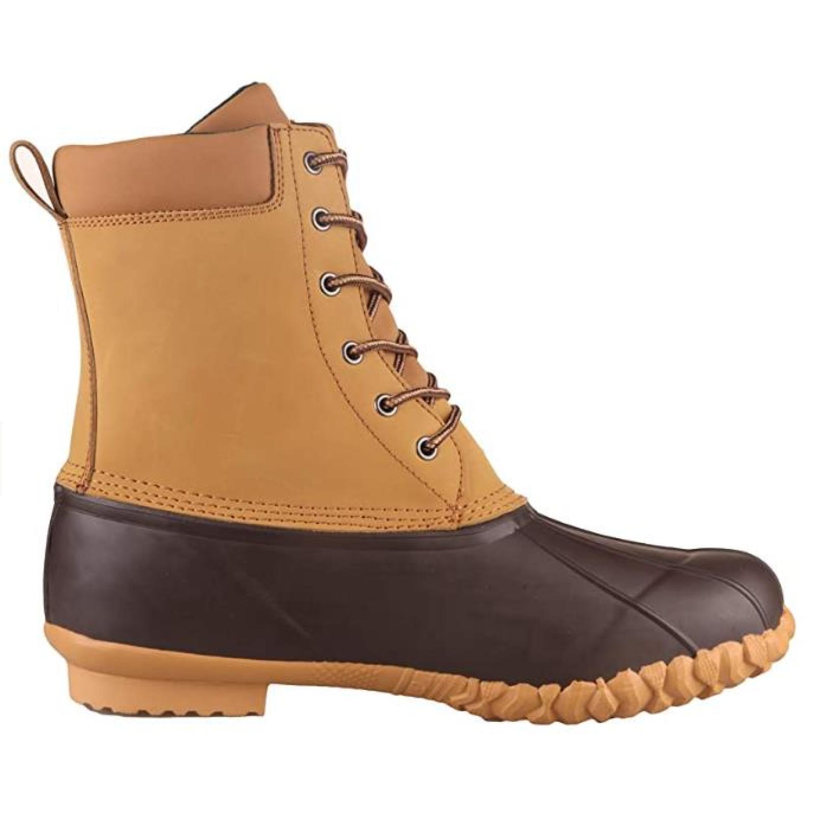 Men's Lace Up Two Tone Waterproof Rain Duck Boots