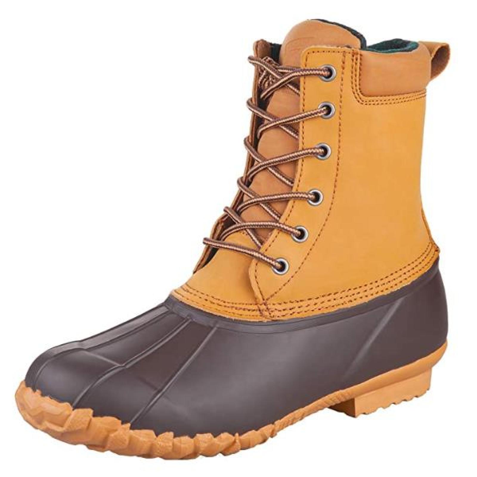Men's Lace Up Two Tone Waterproof Rain Duck Boots