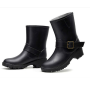 Fashion Ladies Short Rain Boots Women Rubber Custom made Gumboots With Buckles