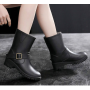 Fashion Ladies Short Rain Boots Women Rubber Custom made Gumboots With Buckles