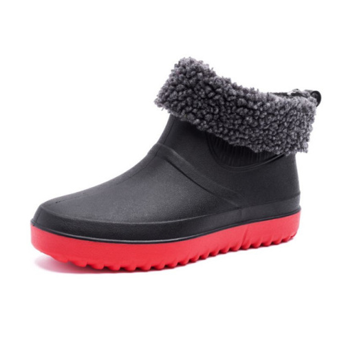 Chelsea Boots Men's Short Tube Waterproof and Anti-Slip Outsole Fashion Warm Cotton and Thickened Ankle Boots