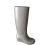 Women's Metal Color Wedge Heel Rubber Rain Boots