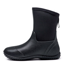 New Fashion Black Waterproof Non-slip Comfortable Neoprene Boots for Women Rain Boots