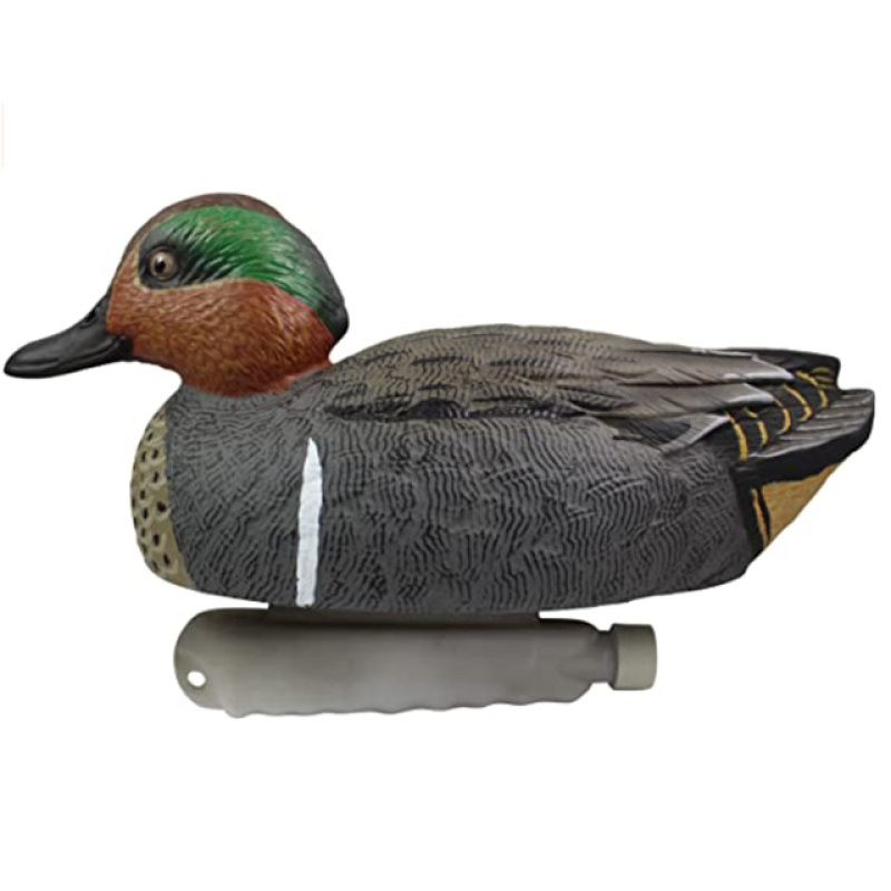 Customized Cupped Waterfowl Teal Duck Decoys Extremely Realistic Hunting Teal Duck Floater Decoys with Weighted Keels Wholesale