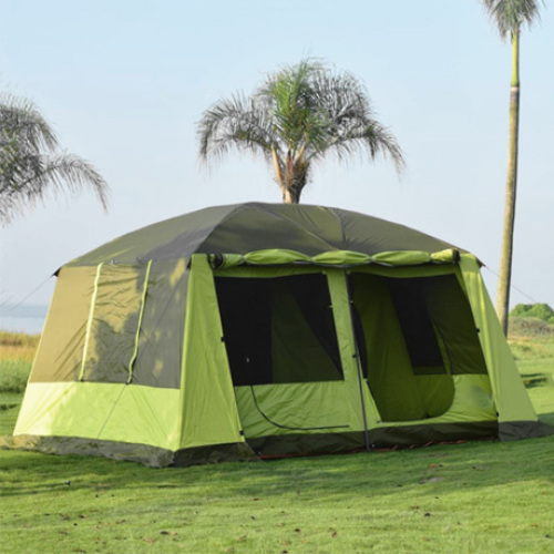 Outdoor Multi Person Double Layer Tent Sunshade Shelter Waterproof Household Camping Family Tent Wholesale