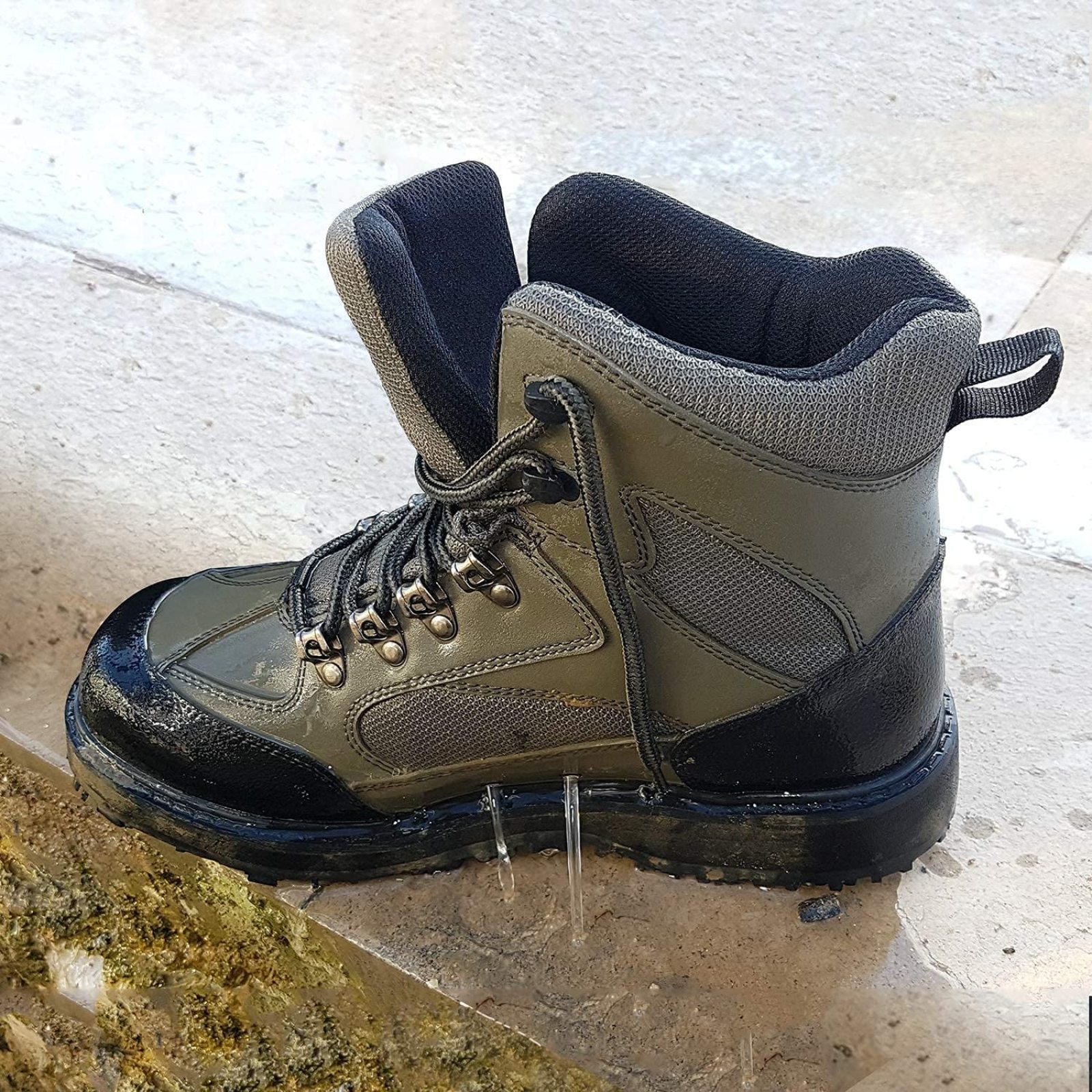 Mens Wading Boots High-quality Customized Waterproof Men Shoes Anti-slip Rubber Sole