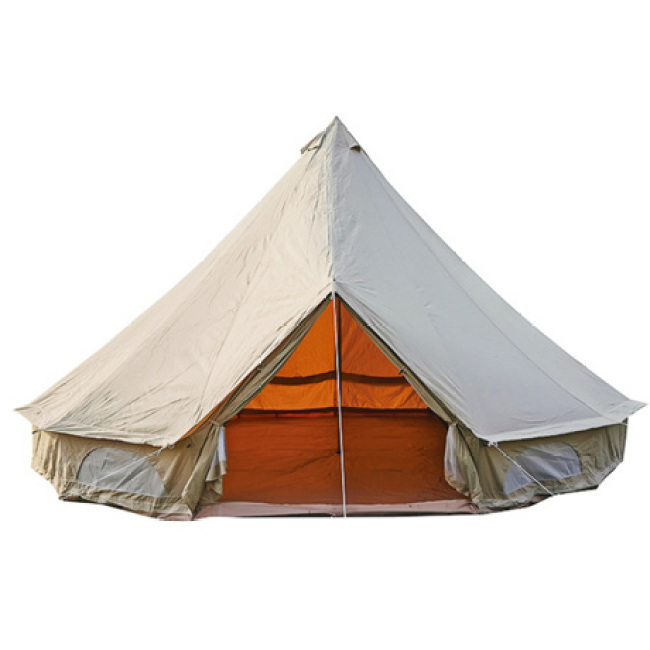 Outdoor Thickened Waterproof Yurt Tent Camping Cotton Tipi Tent Family Lightweight Indian Teepee Tent Wholesale