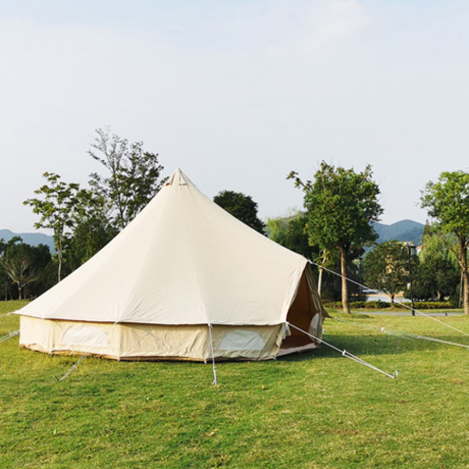 Outdoor Thickened Waterproof Yurt Tent Camping Cotton Tipi Tent Family Lightweight Indian Teepee Tent Wholesale