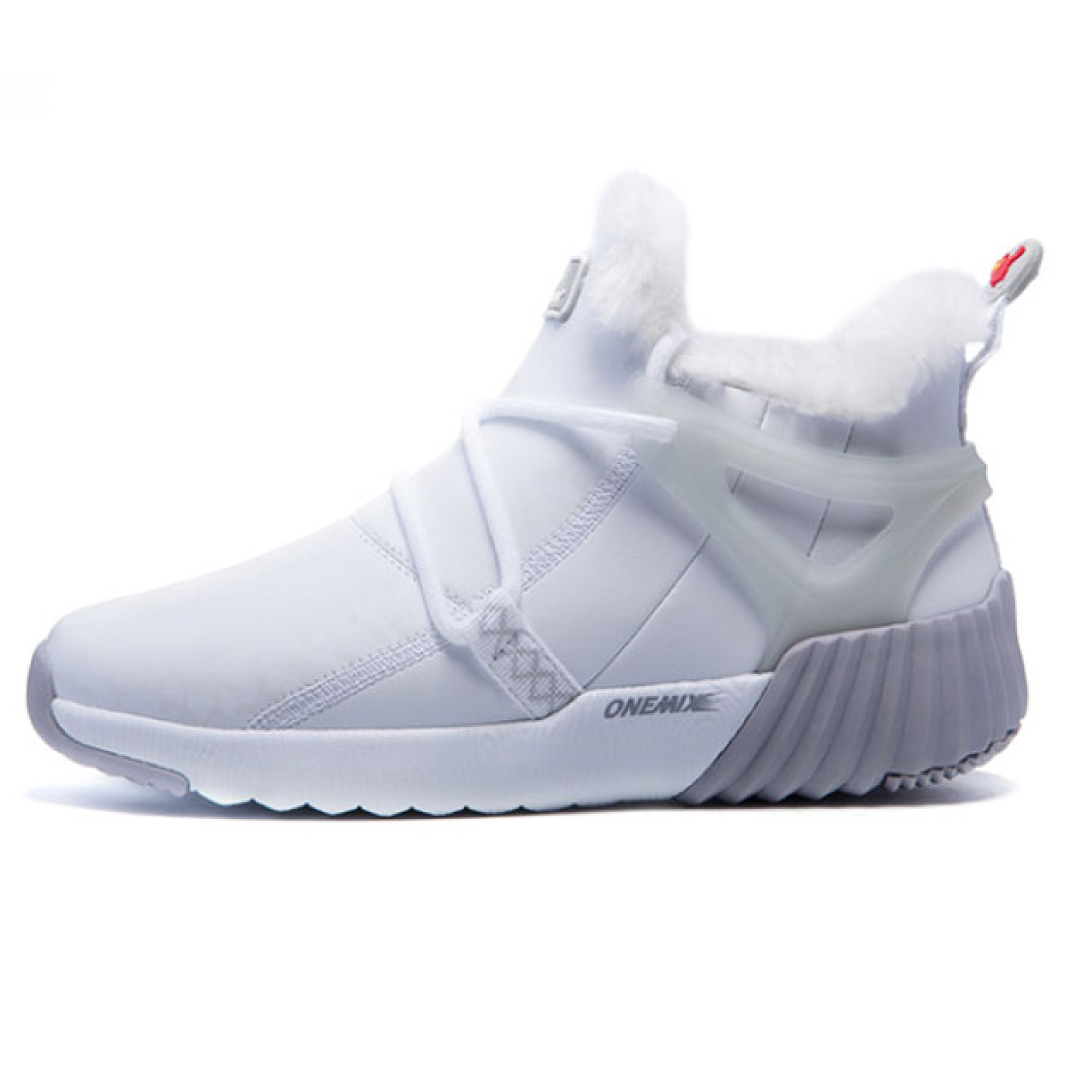 ONEMIX Winter Boots Mens Women Trainers Casual Fur Lined Winter Snow Boots Ankle-High Warm Comfortable Sport Shoes